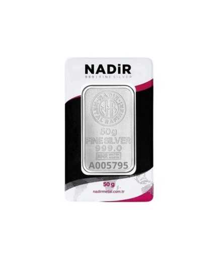 NADİR 50 Gram Paketli Gümüş Külçe