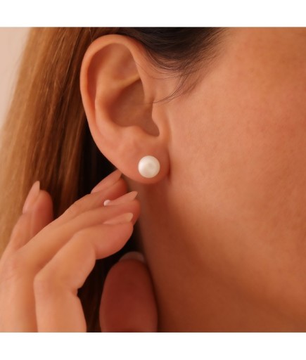 İnci 14 Ayar Altın Küpe