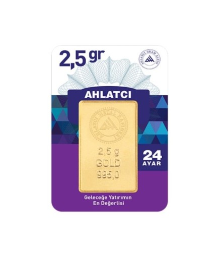 Ahlatçı 2.5 Gram 24 Ayar Külçe Altın