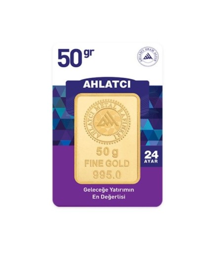 Ahlatçı 50 Gram 24 Ayar Külçe Altın