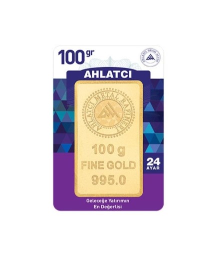 Ahlatçı 100 Gram 24 Ayar Külçe Altın