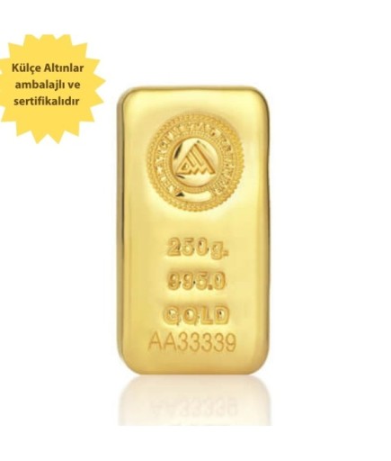 250 Gram 24 Ayar Külçe Altın